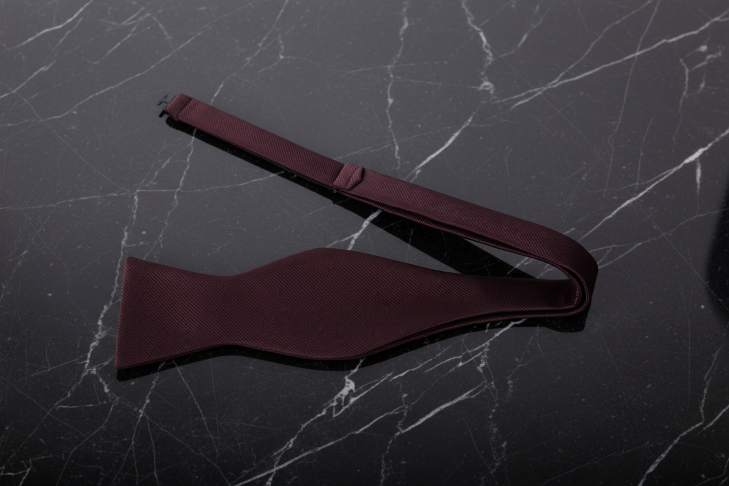 Solid Brown Lined Bow Tie Self Tie
