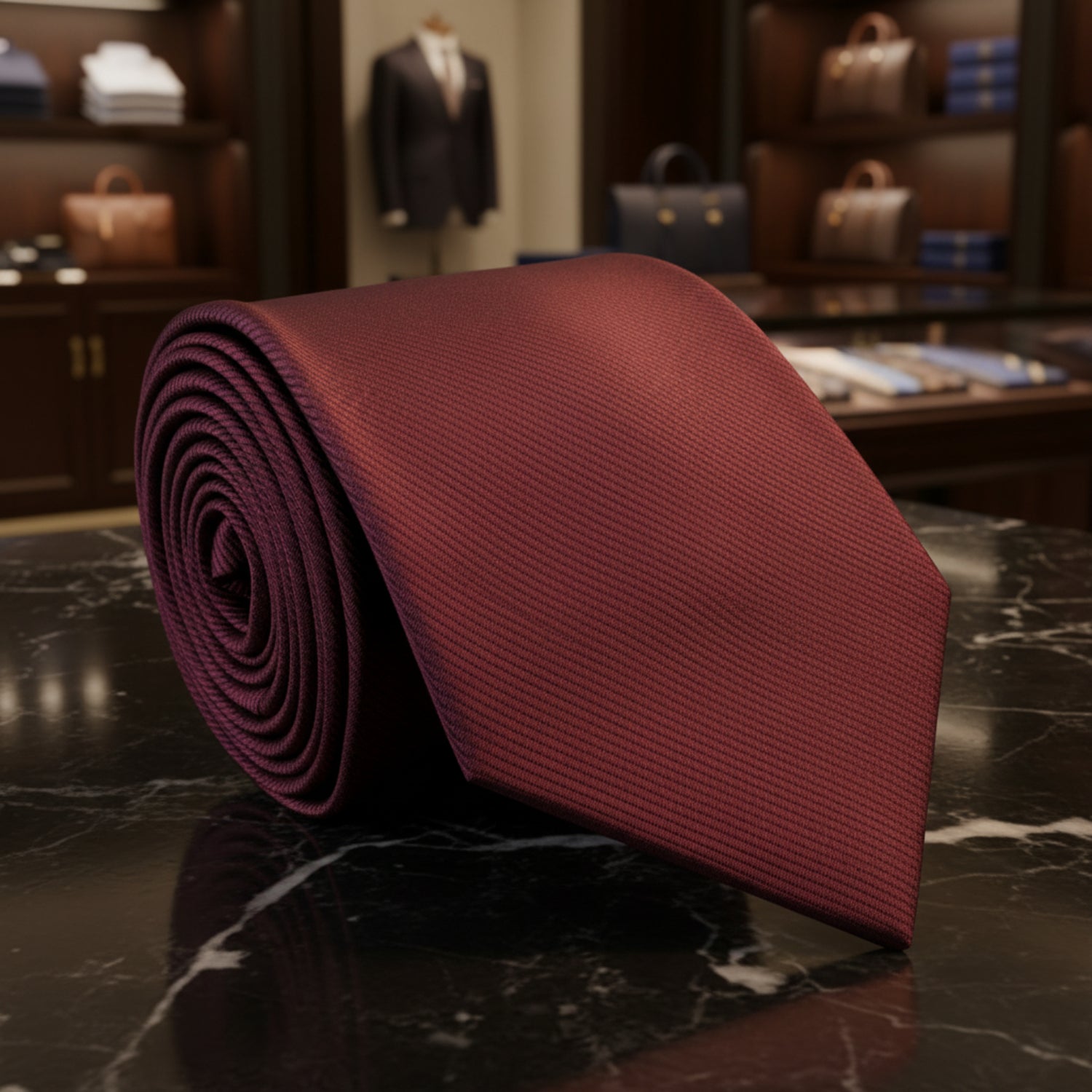 Deep Malbec Solid Necktie 