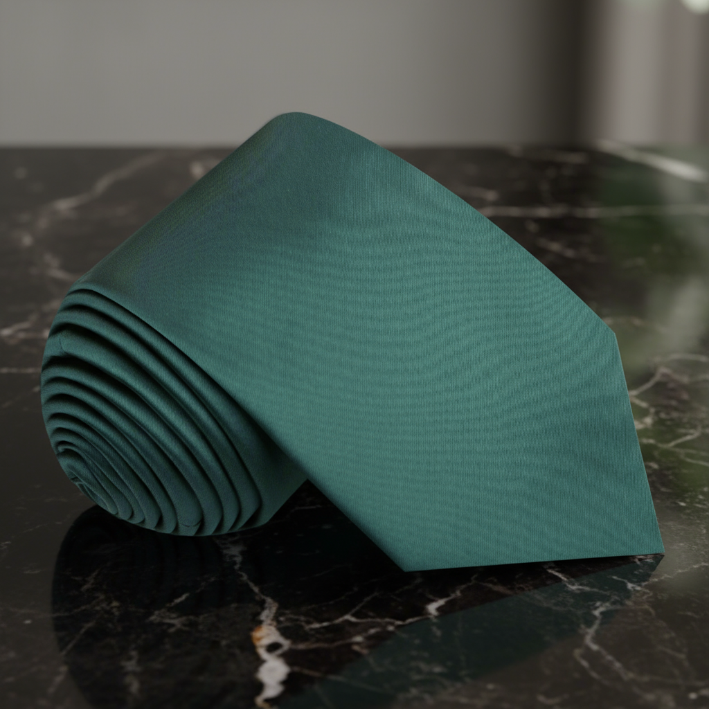 Solid Forest Green Necktie  