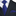 Main: A Solid Dark Blue Colored Silk Necktie With Matching Pocket Square||Navy