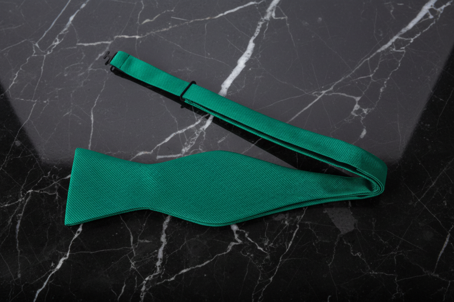 Solid Green Self Tie Bow Tie Main