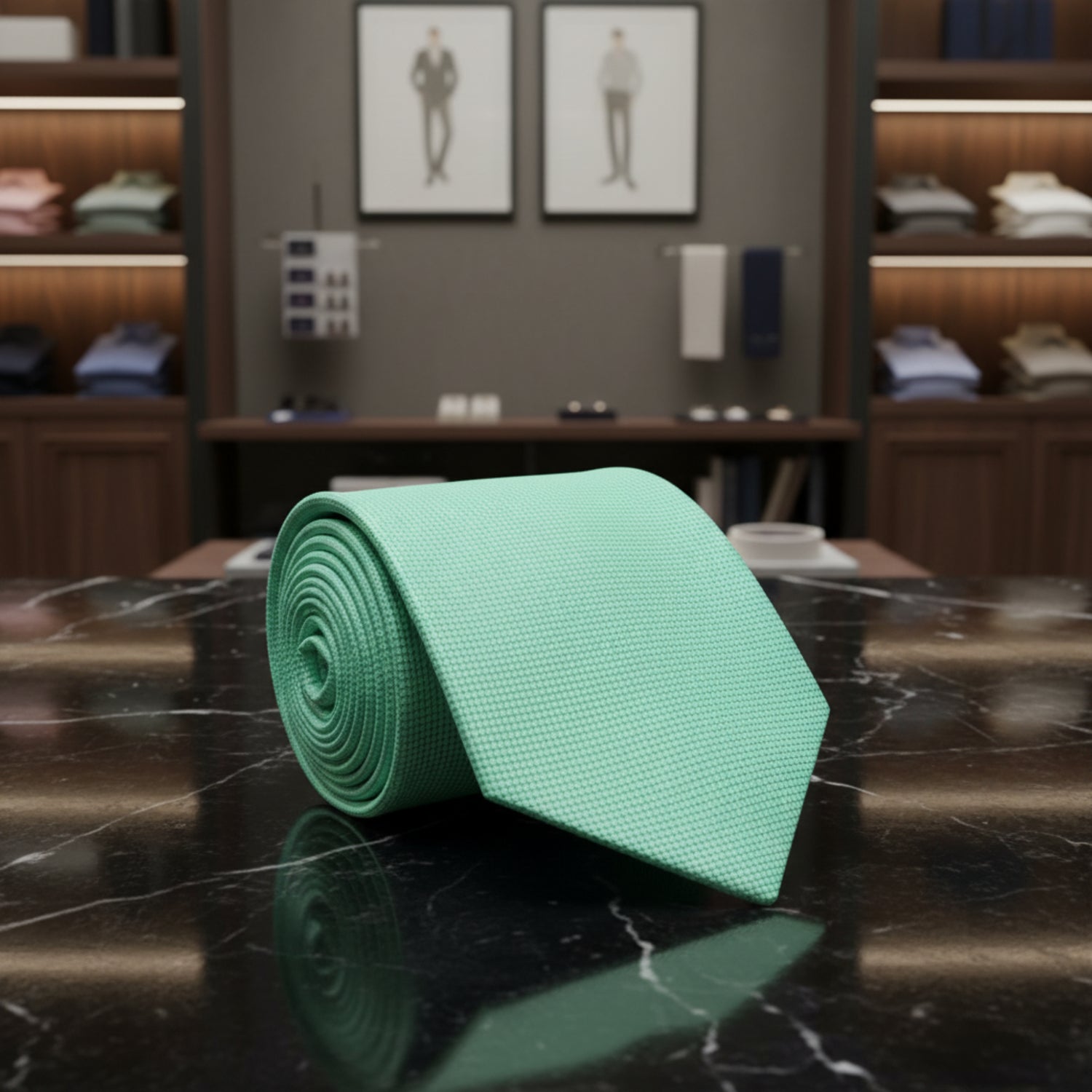 Mint Blocks Necktie 