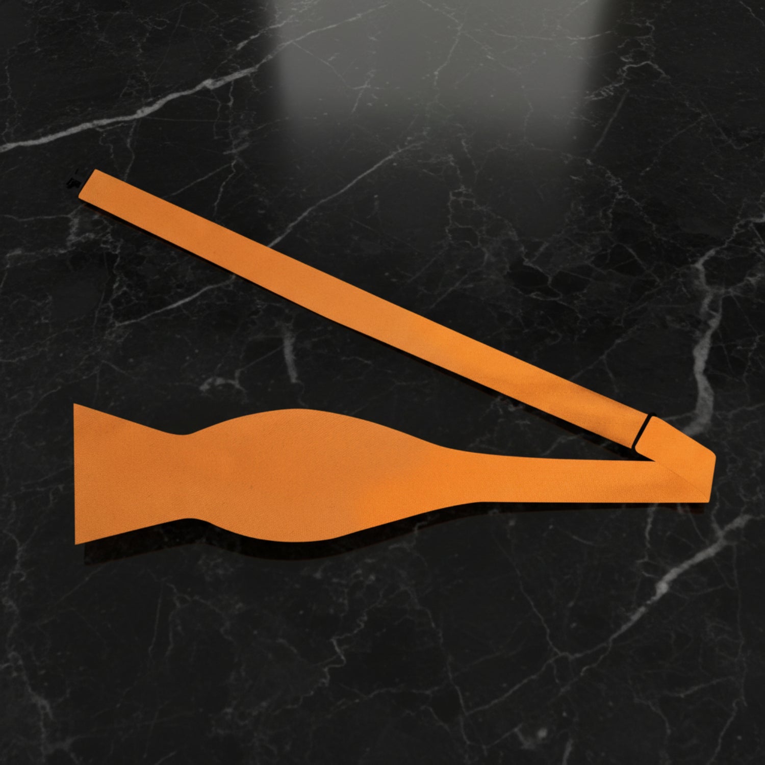 Solid Orange Bow Tie Self Tie