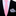 Pink thin tie and patterned pocket square on a black suit jacket.