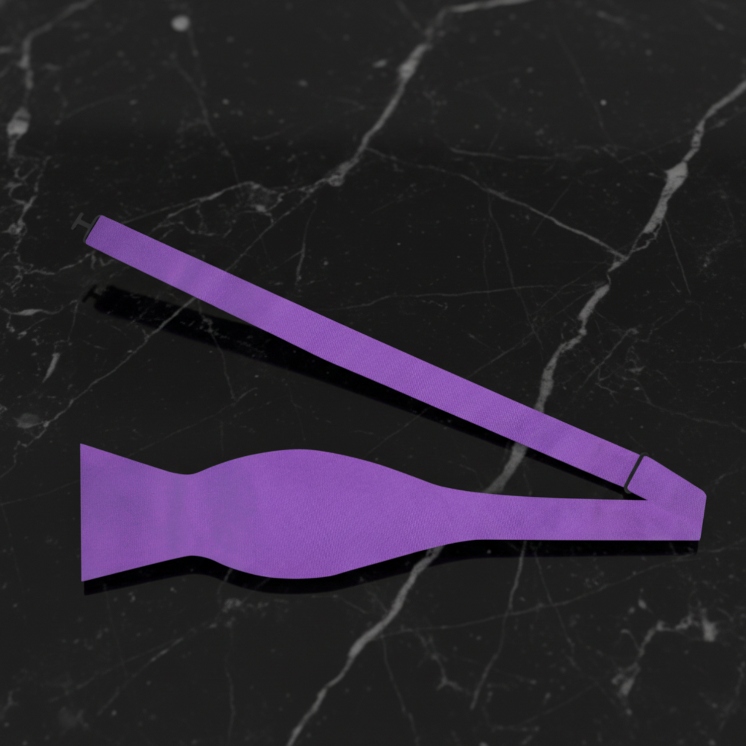 Solid Purple Bow Tie Self Tie