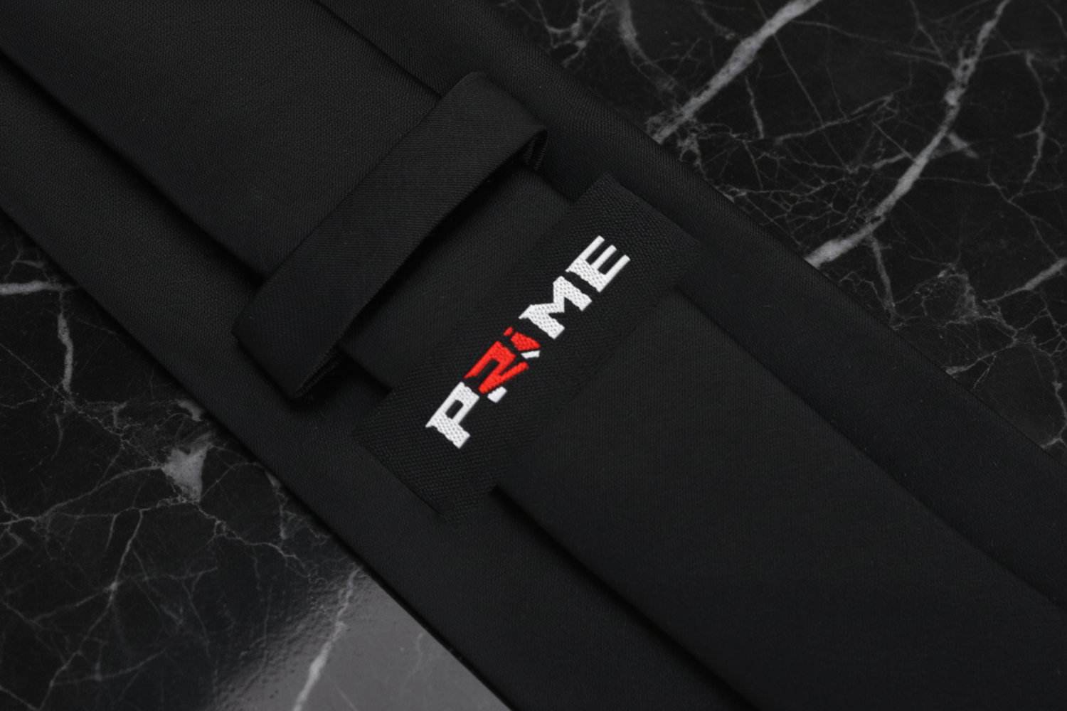 Black Necktie showing Tie Keep