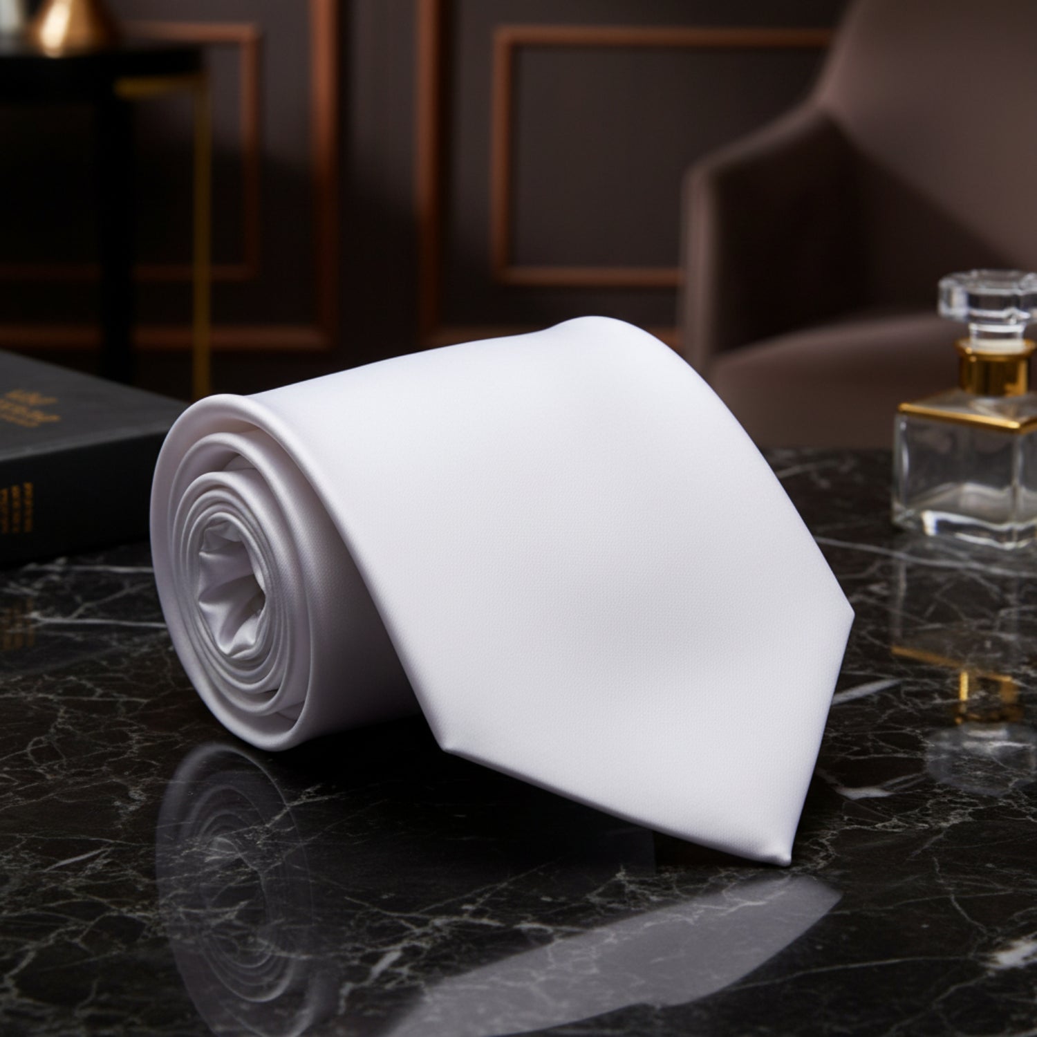 Solid White Tie  