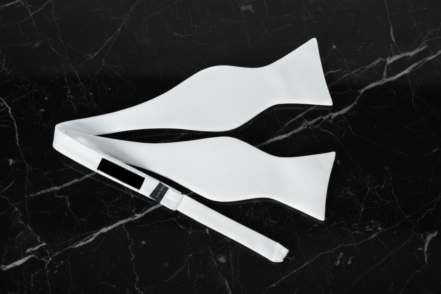 a white bow tie