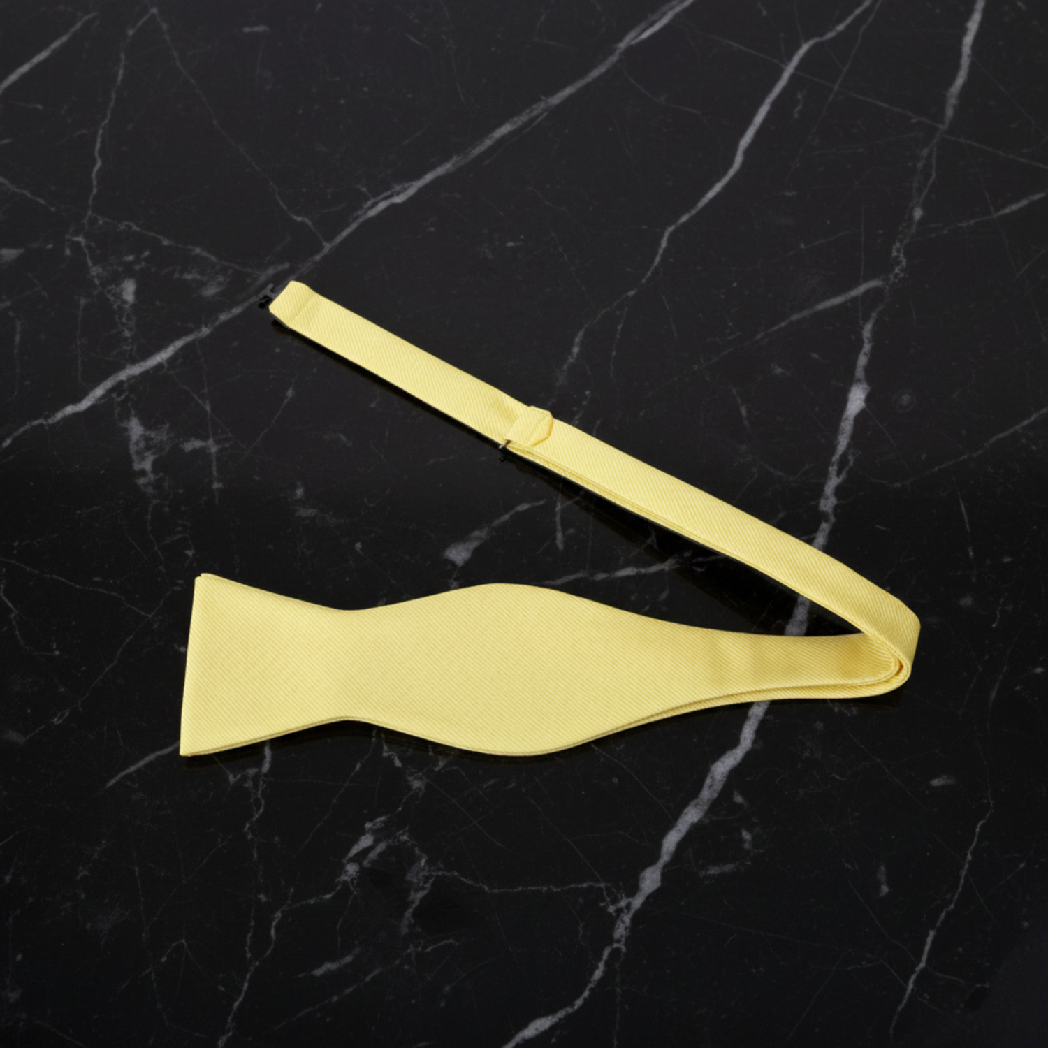 Solid Yellow Self Tie Bow Tie