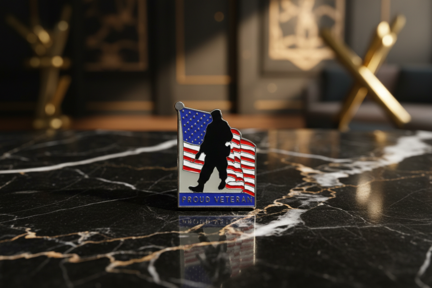 View 2 Soldier Flag Lapel Pin