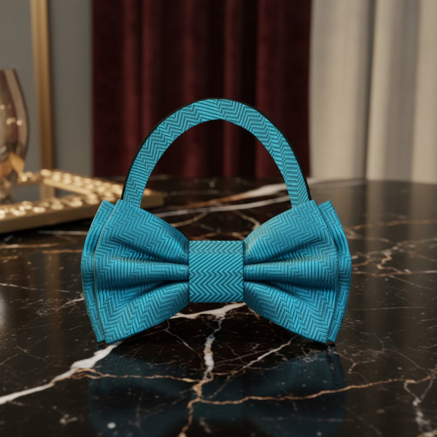 Deep Teal pre Tied Bow Tie