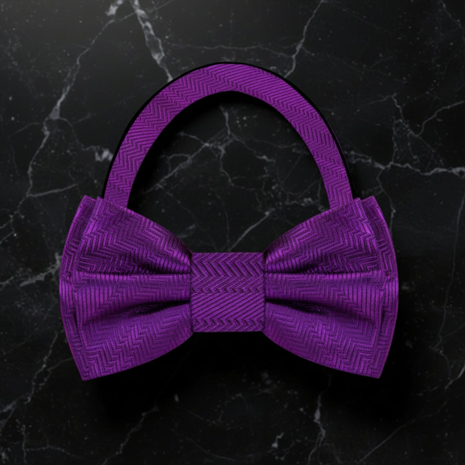 Sophisticated Purple Pre Tied Bow Tie