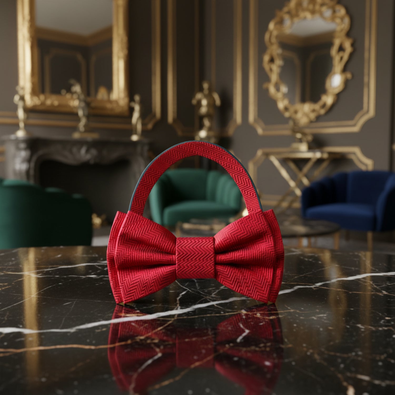 Real Red Pre Tied Bow Tie