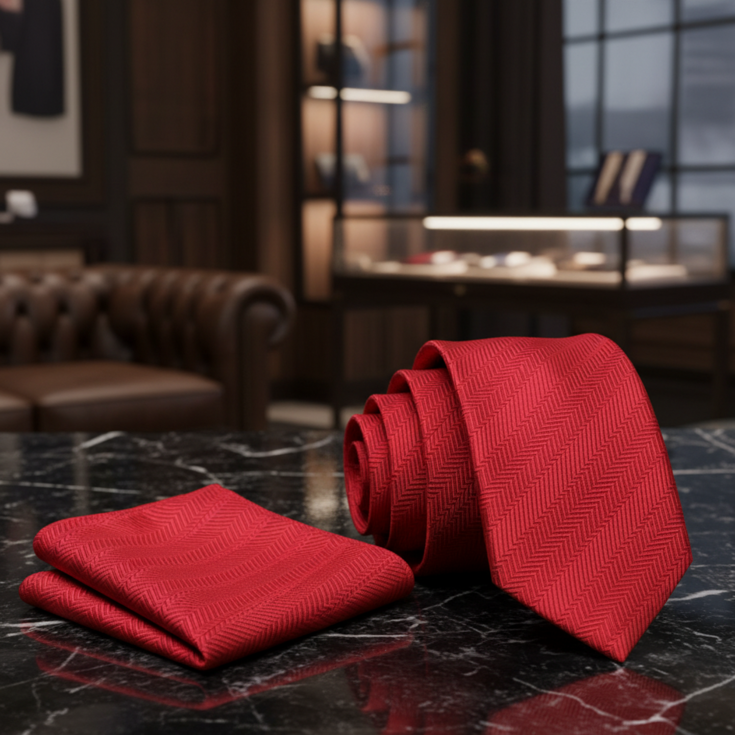 Alt Red Necktie and Square