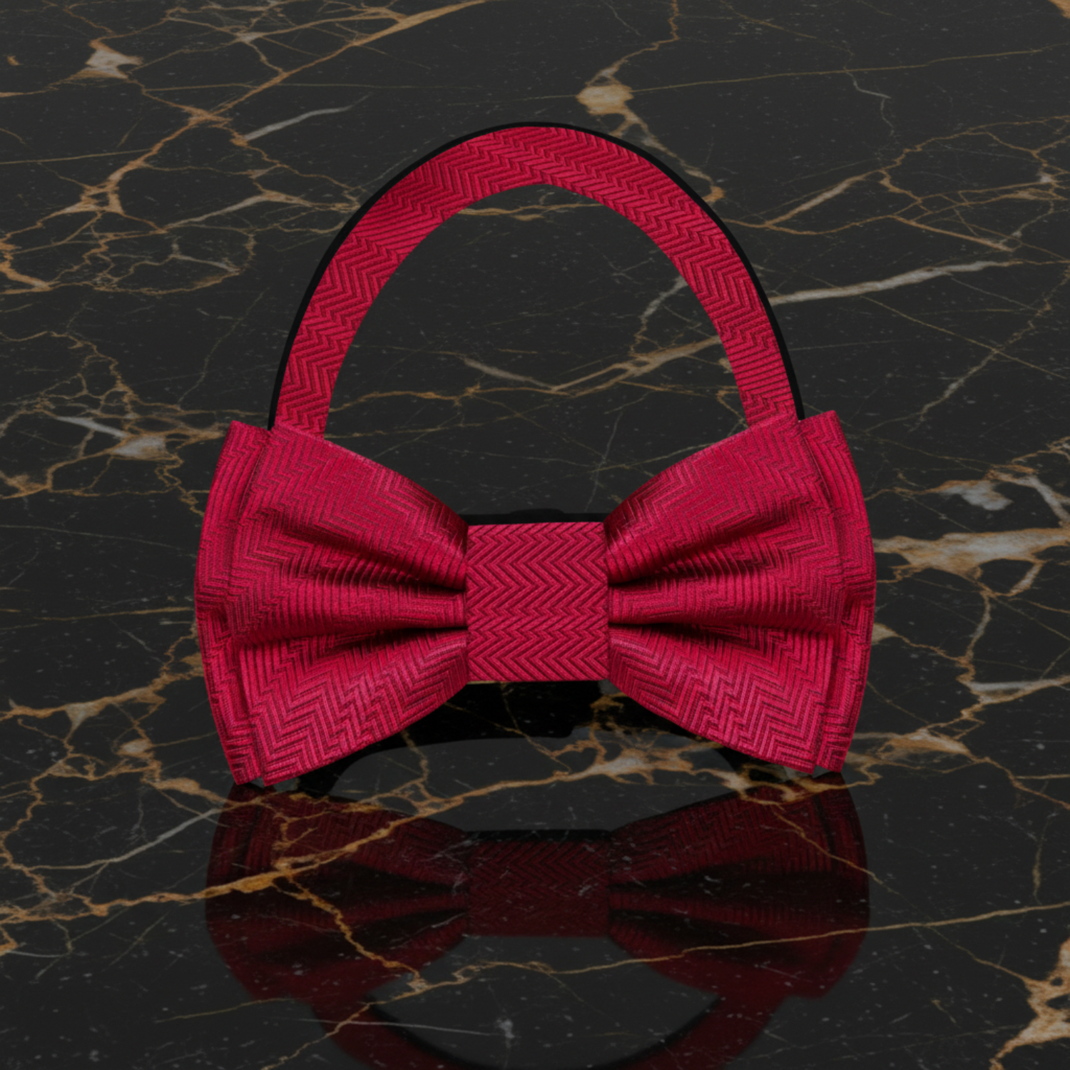 A Rosewood Solid Pattern Pre Tied Bow Tie