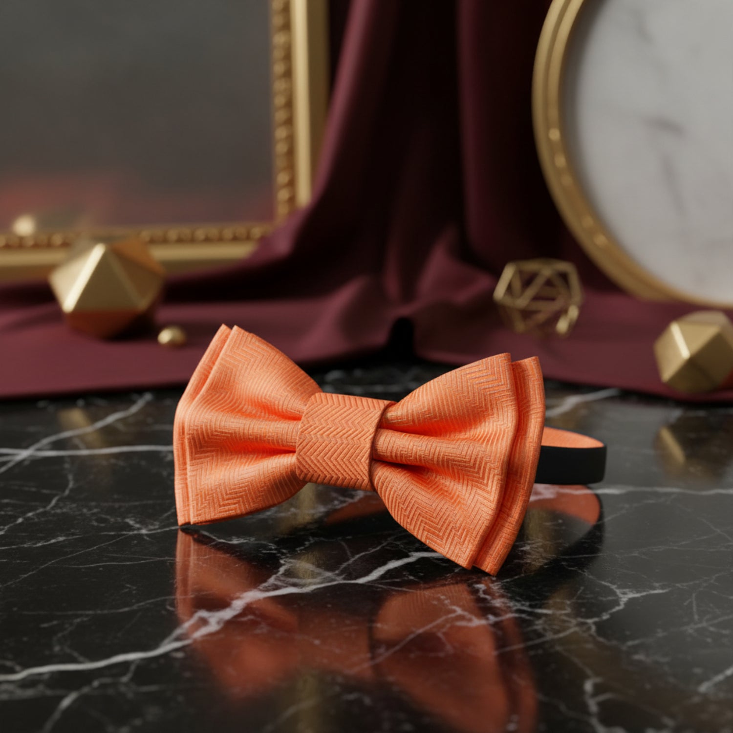 Sophisticated orange Pre Tied Bow Tie