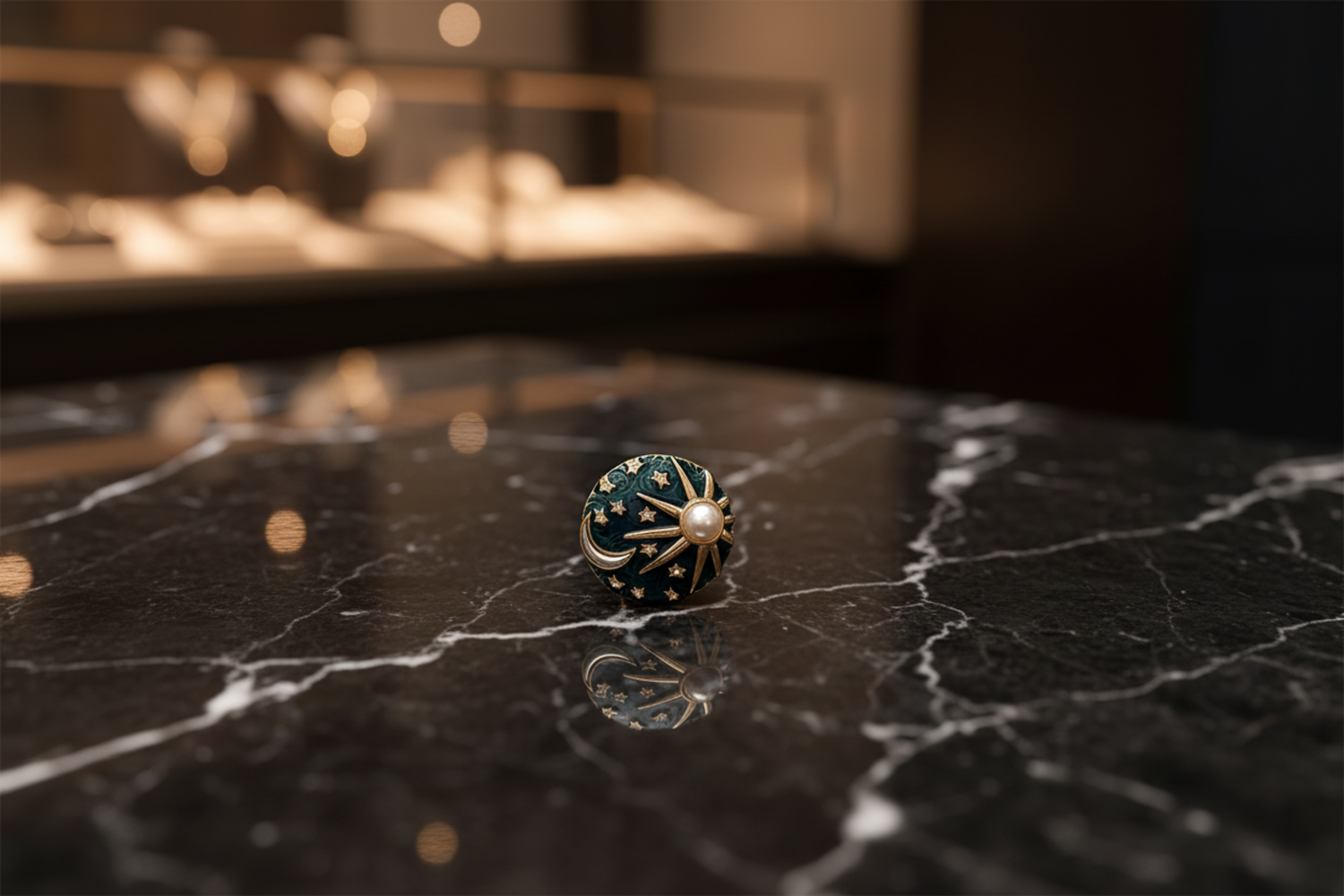 View 3 Sun, Moon and Stars Lapel pin