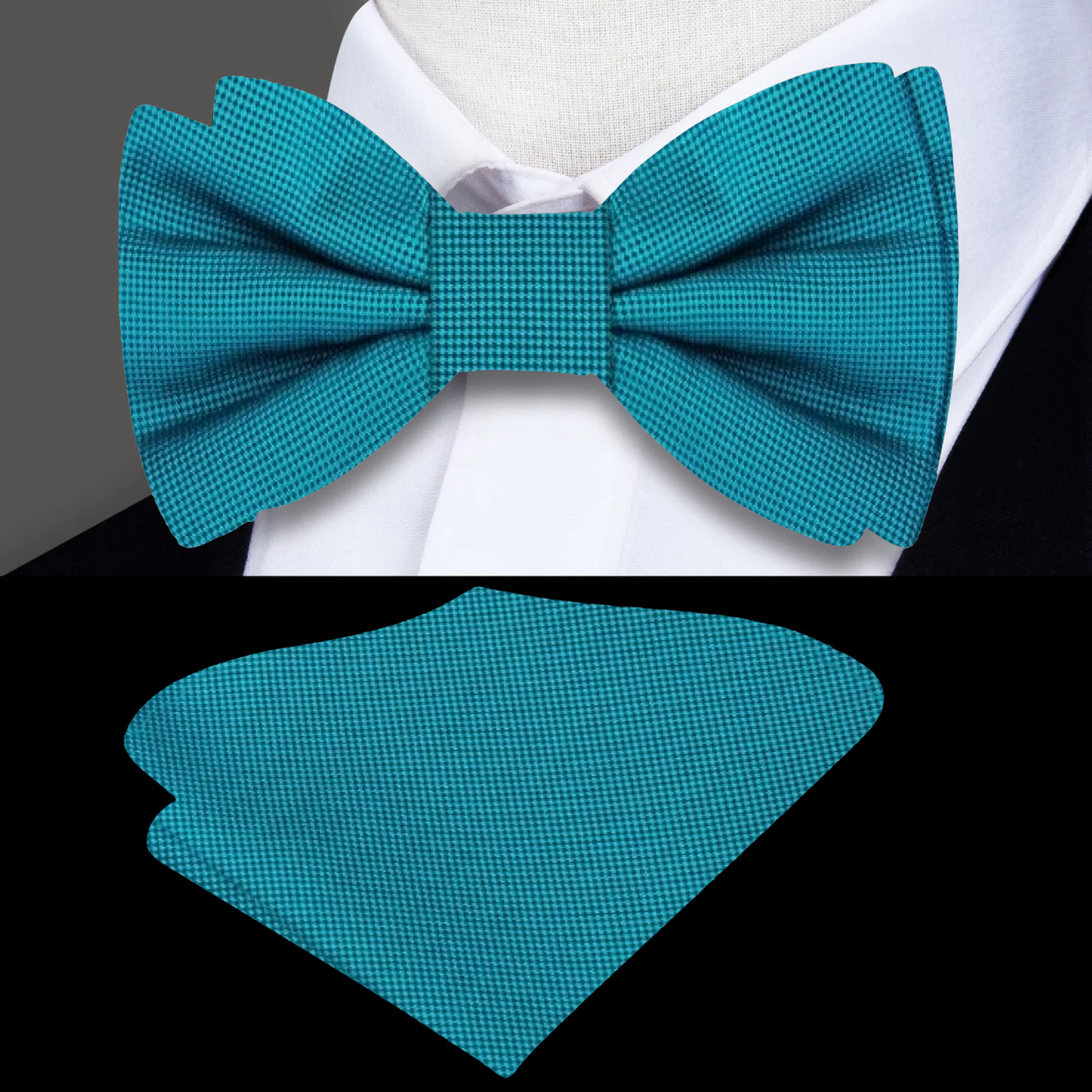 Teal Bow Tie, Pocket Square