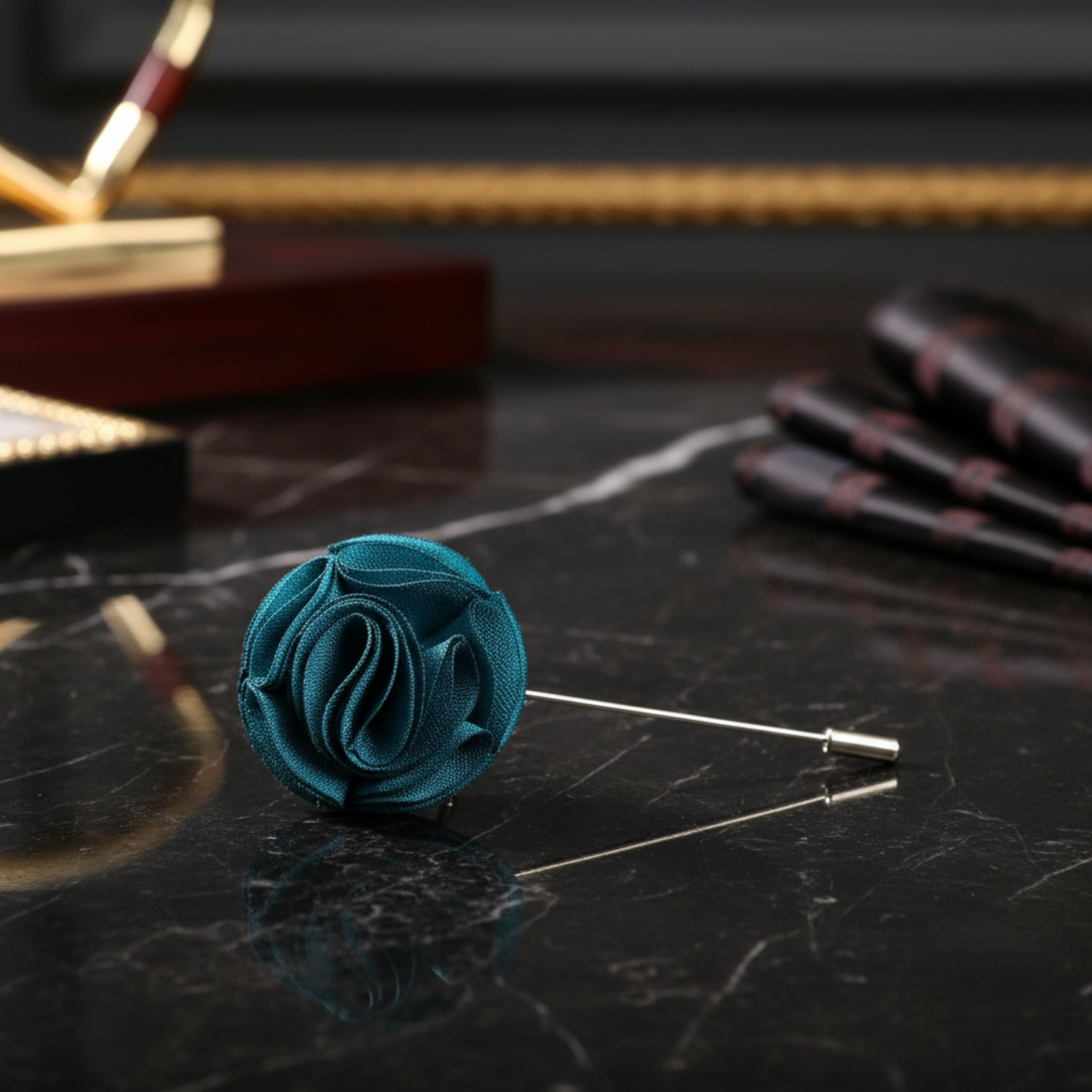 Teal Pineapple Lapel Pin
