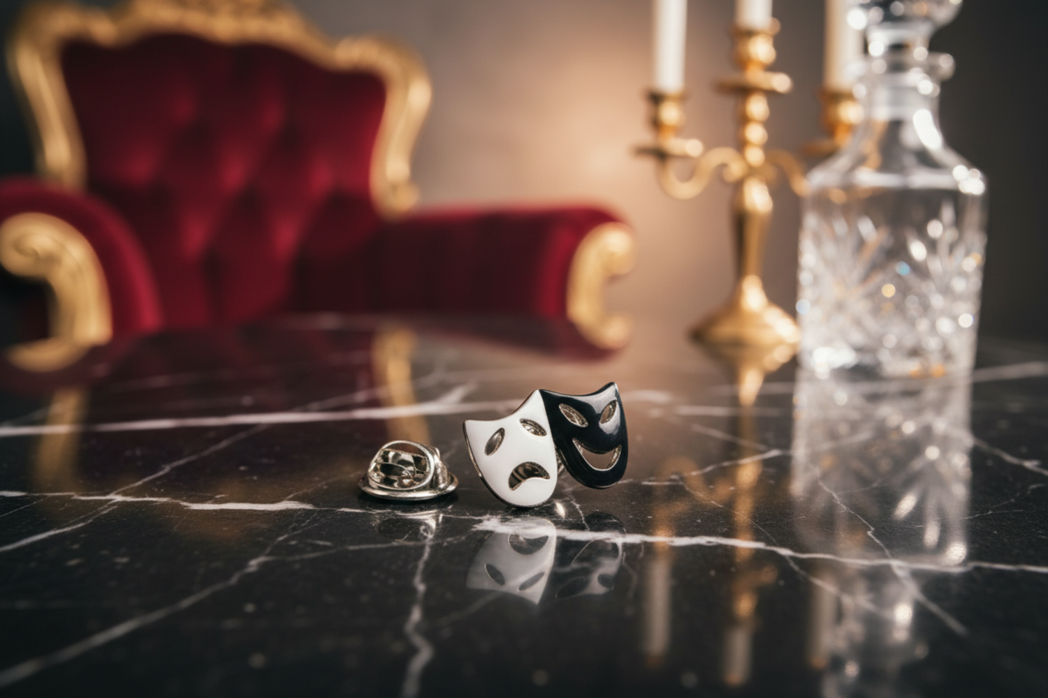 interesting brooch masks