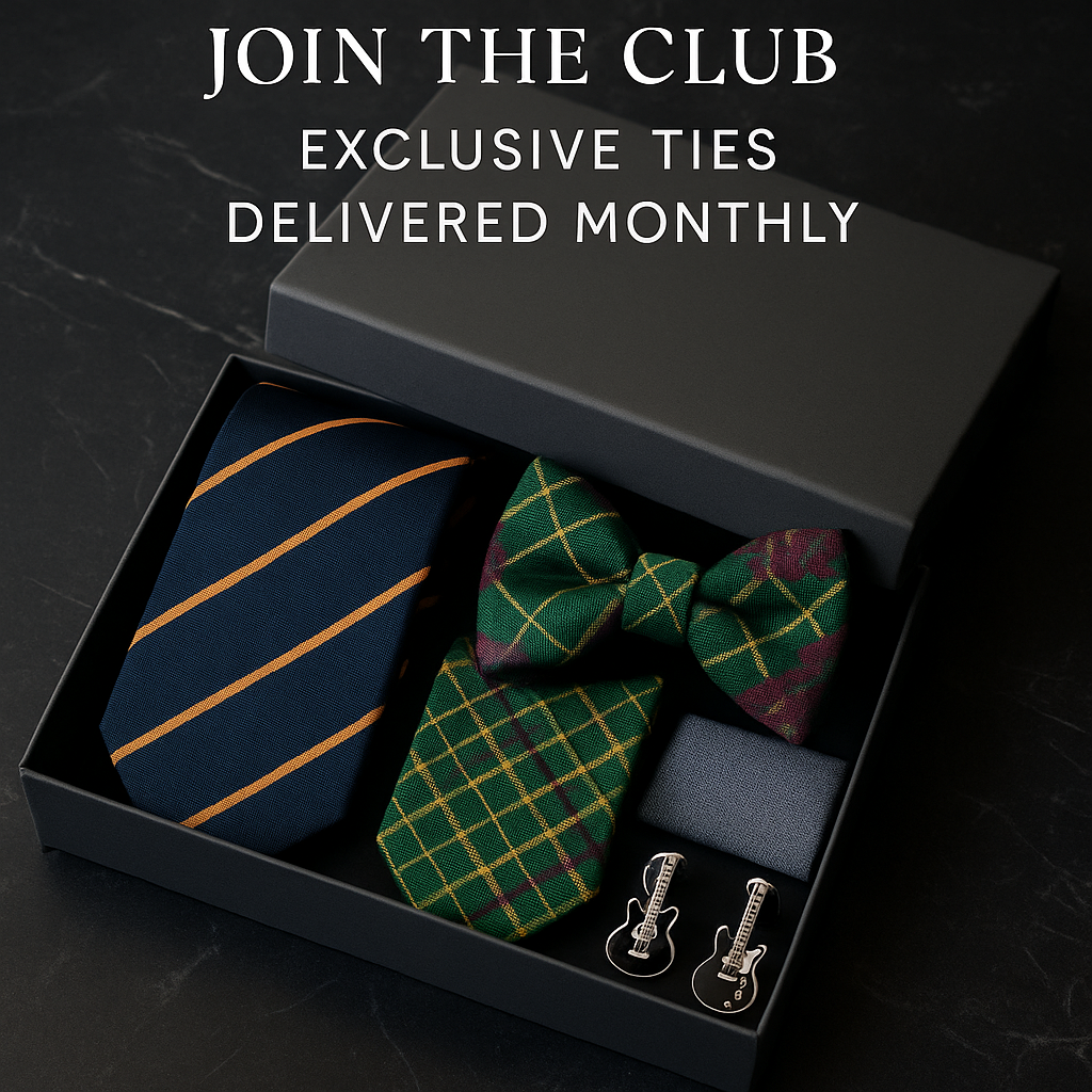 Tie and Bow Ties in a Box -Tie Club