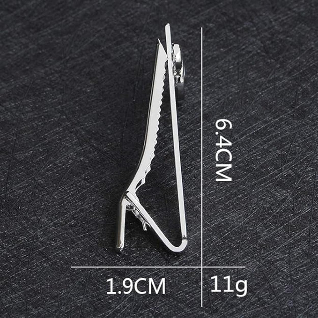 Dimensions of Treble Clef Tie Clip