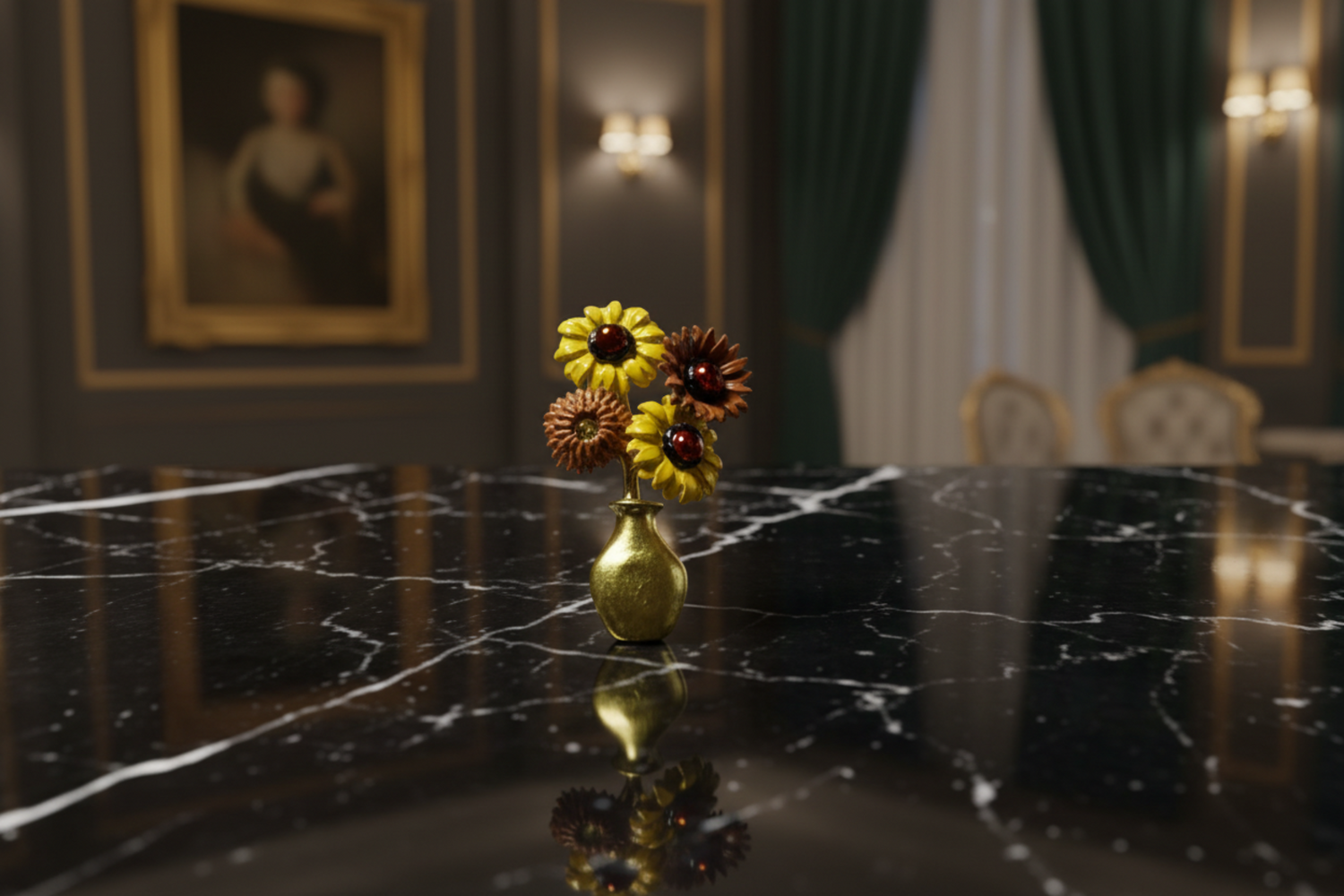 Vase of Flowers Lapel Pin