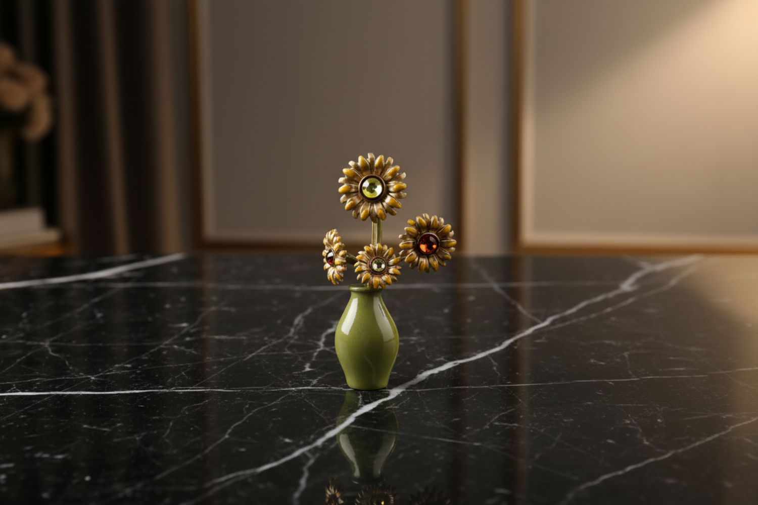 Main Vase of Flowers Lapel Pin