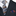 a white, blue, orange and black abstract necktie and stripe square
