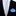 Thin Tie: White, Blue Stripe Necktie and Blue Square
