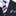 Main White Blue Pink Stripe Necktie and Matching Square
