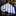 White tie with blue stripes on a reflective surface