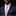 Man wearing a navy suit with a striped tie and pocket square on a black background