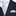 Black suit with white shirt, patterned tie, and matching pocket square.