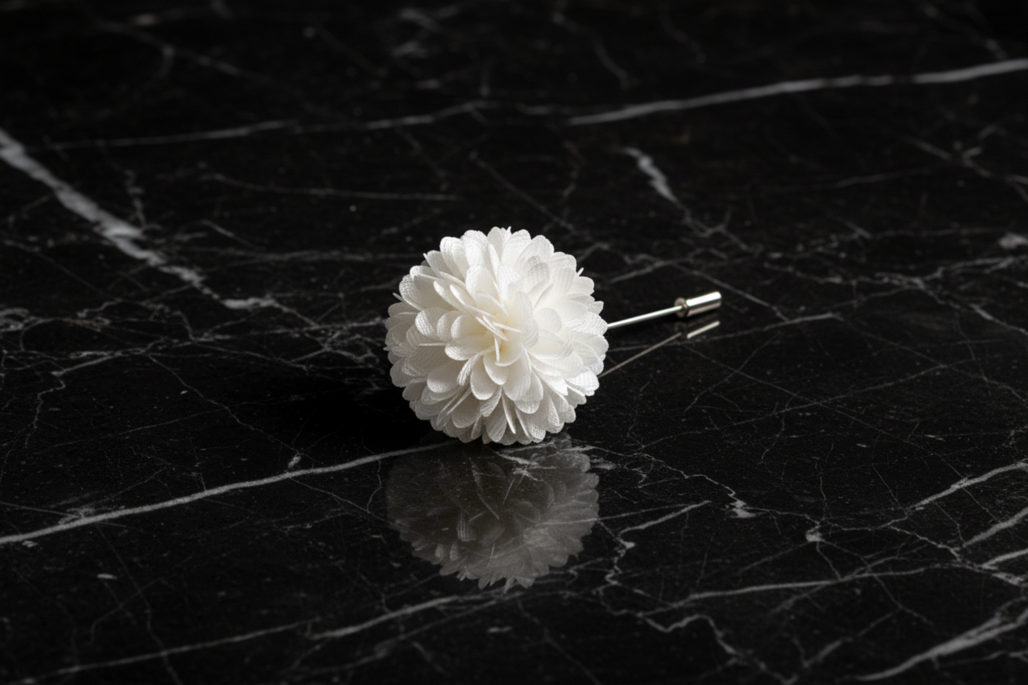 White Blossom Lapel Pin