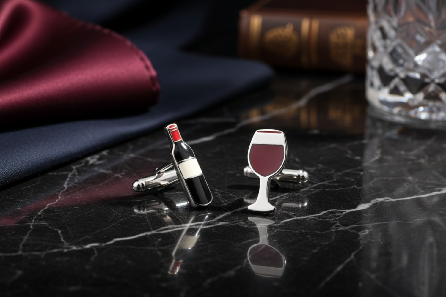 View 3 A Wine and Glass Cufflinks 