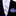 Blue and yellow striped thin tie with accenting pocket square on a black suit.