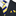 Yellow and Blue Block Stripe Necktie and Square