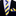 Yellow, Blue block stripe thin tie and square