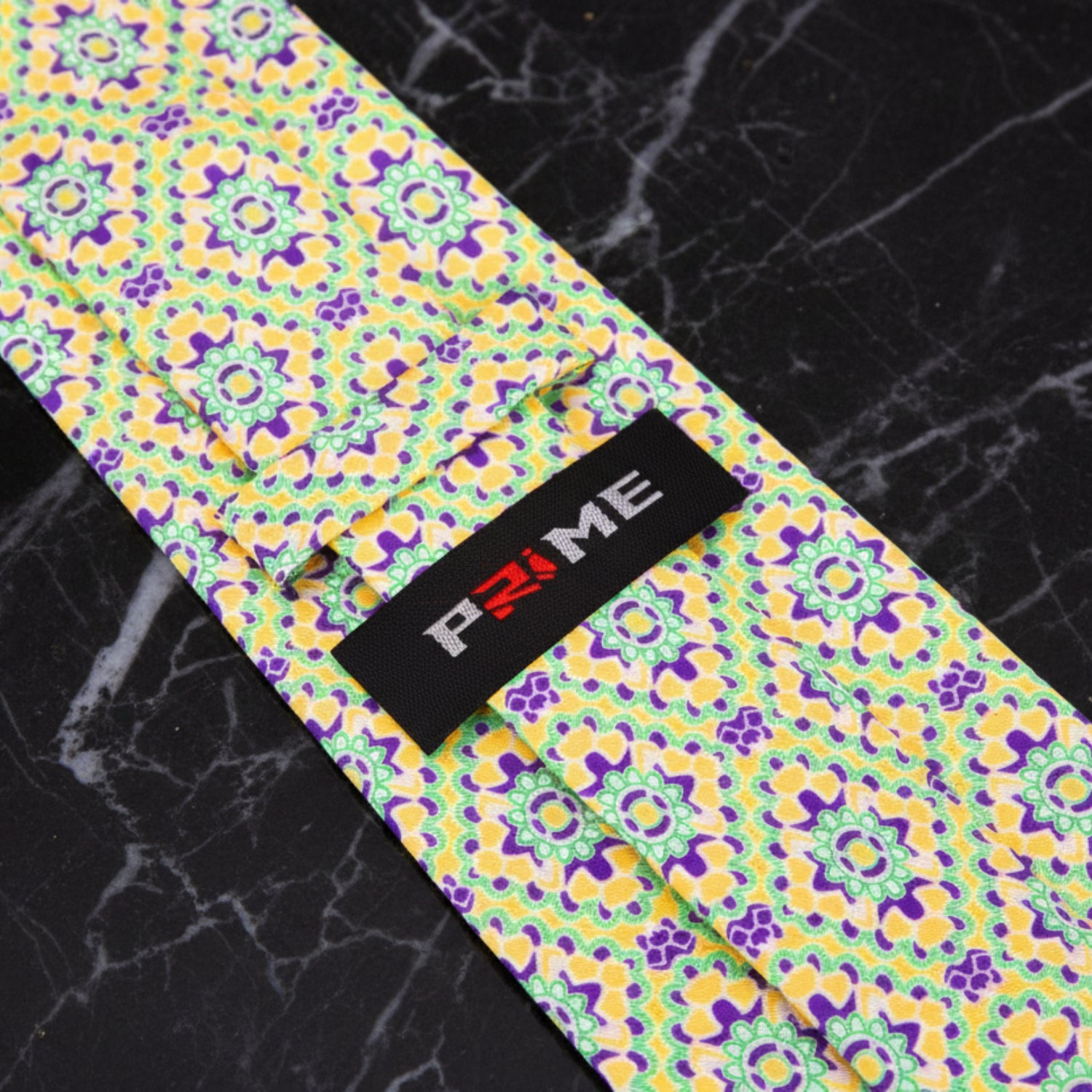 Yellow, Green, Purple Mosaic Necktie Keep