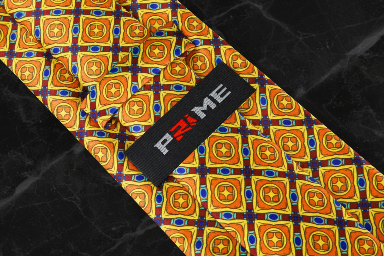 Yellow, Orange, Burgundy Emeralds Tie Keep