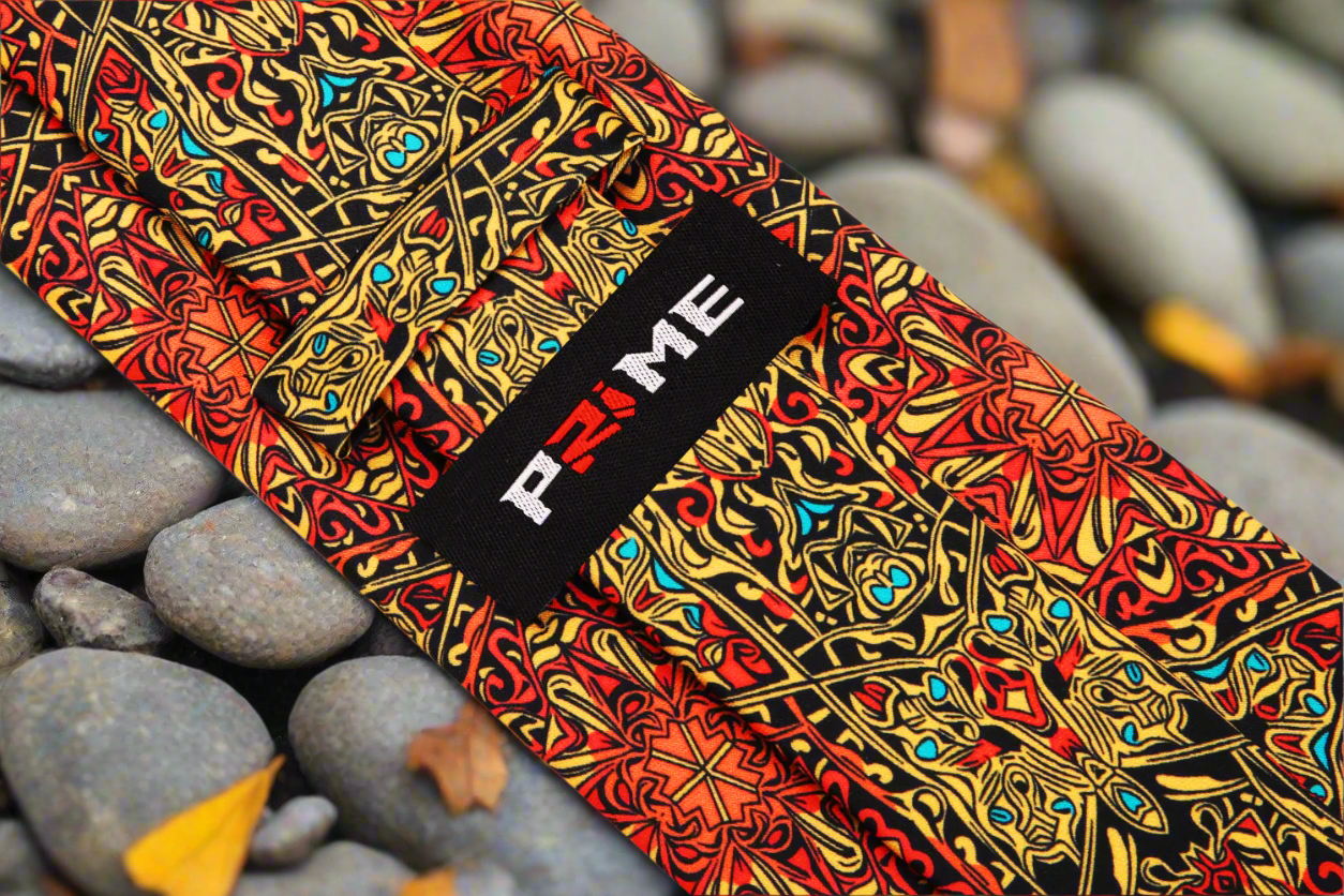 Black, Red, Orange, Yellow Abstract Necktie Keep