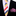 Thin Yellow, White, Pink, Red Stripe Necktie and Accenting Pink Geometric Square