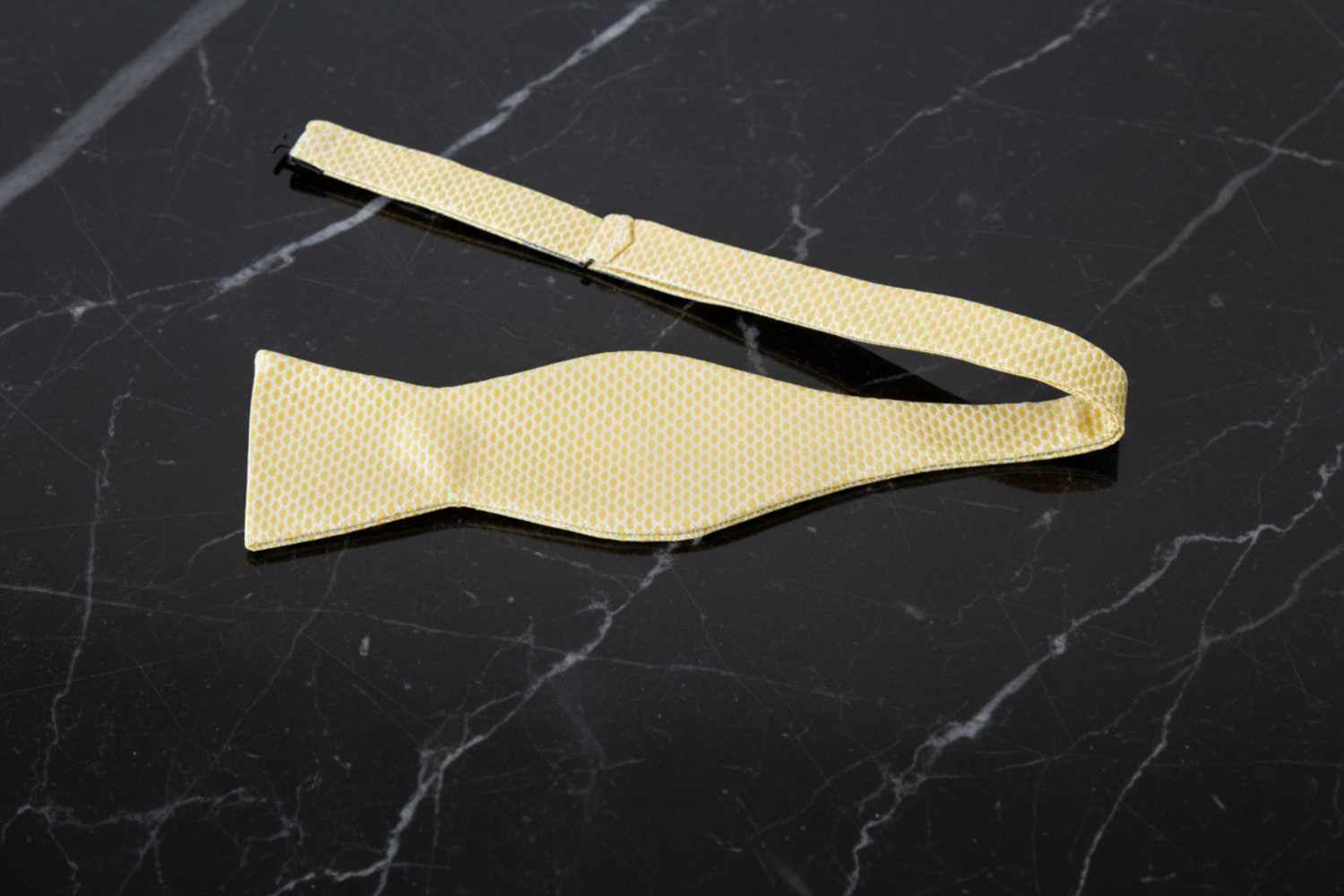 Yellow White Geometric Viper Bow Tie 