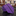 A purple geometric waffle pattern necktie laid out on a wooden surface with a blurred green background.