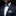 Blue Stripe Bow tie and Accenting Light Blue Square on man