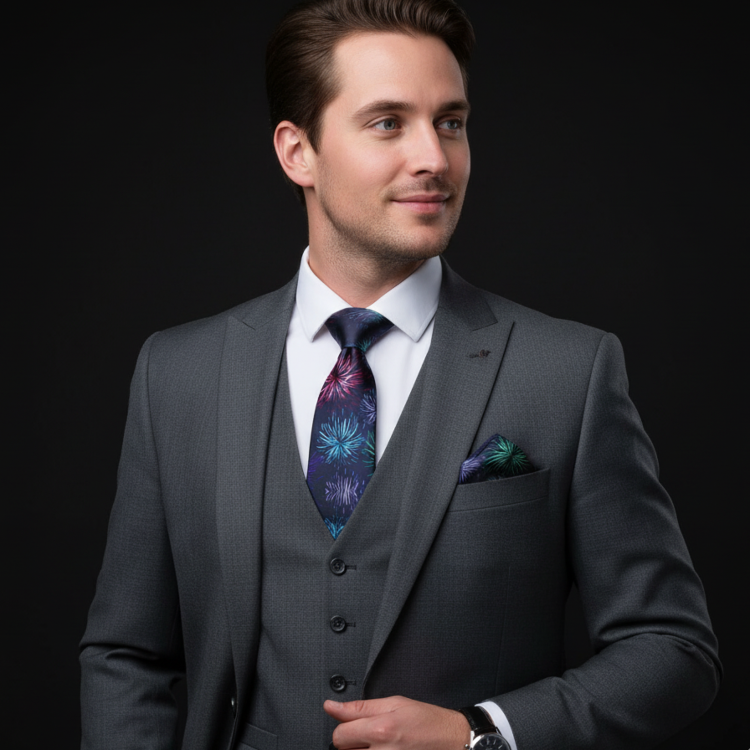Fireworks Necktie | Sharp Tailoring, Full Celebration