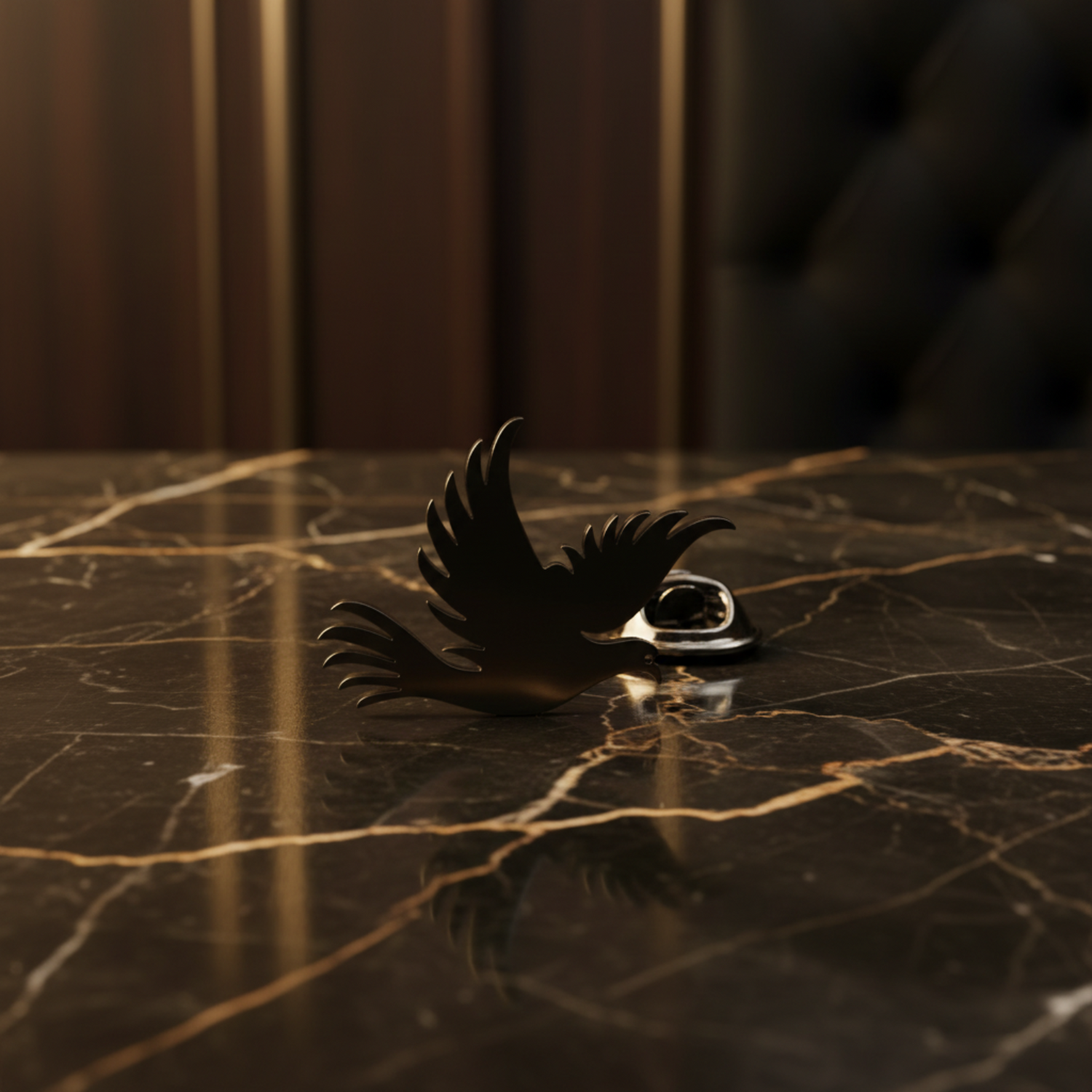 Black Dove Lapel Pin