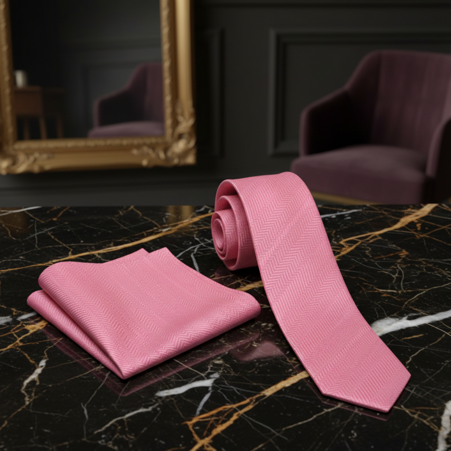pink kids tie and square