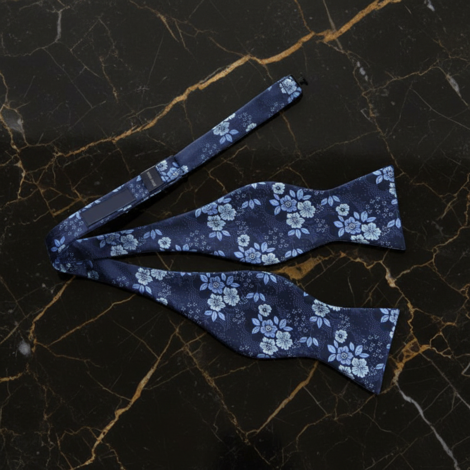 Shades of Blue Floral Self Tie Bow Tie